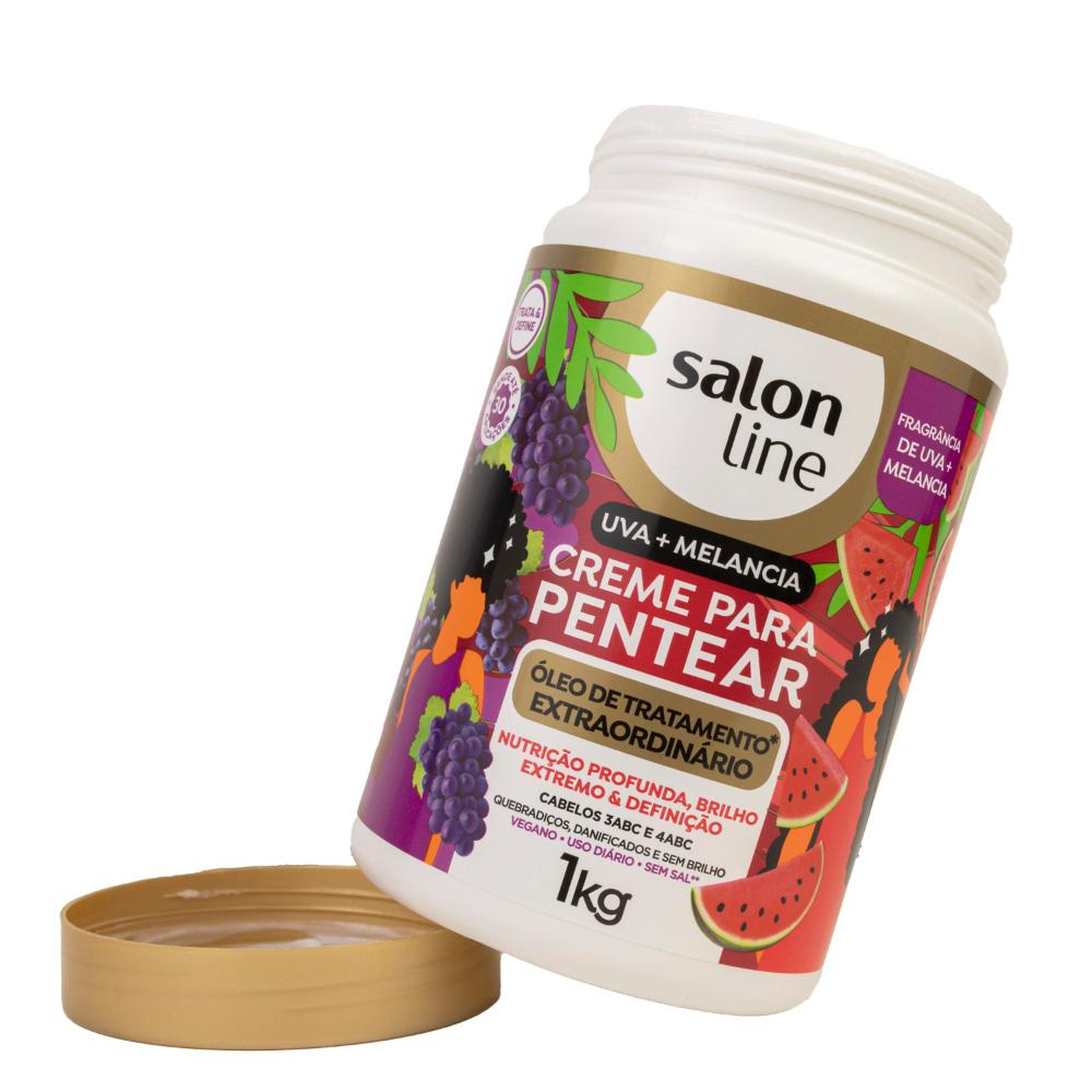 Salon Line - Uva + Melancia - Creme para Pentear - 1000ml — imagem 4 | Farmácia Resyla