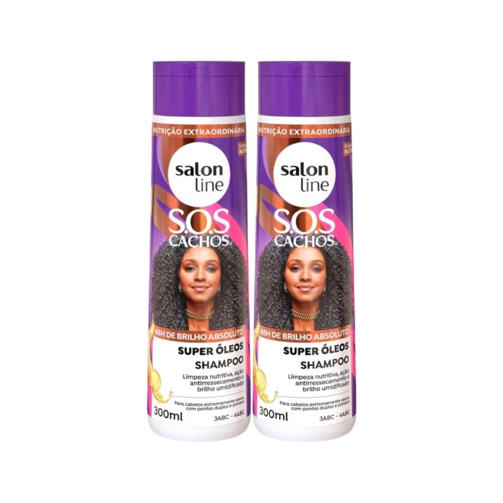SalonLine - S.O.S Cachos Super Óleos Kit 2 Shampoo - 300ml — Salon Line | Farmácia Resyla