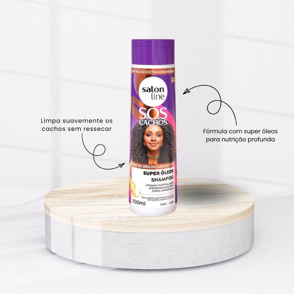SalonLine - S.O.S Cachos Super Óleos Kit 2 Shampoo - 300ml — imagem 3 | Farmácia Resyla