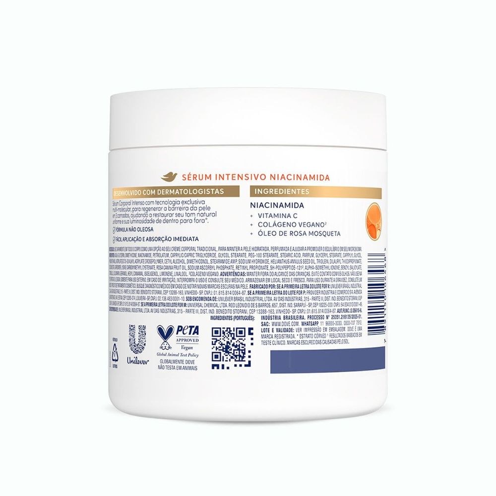 Sérum Corporal Dove Deo-Hidratante Intensivo 15% Niacinamida 450g — imagem 3 | Farmácia Resyla