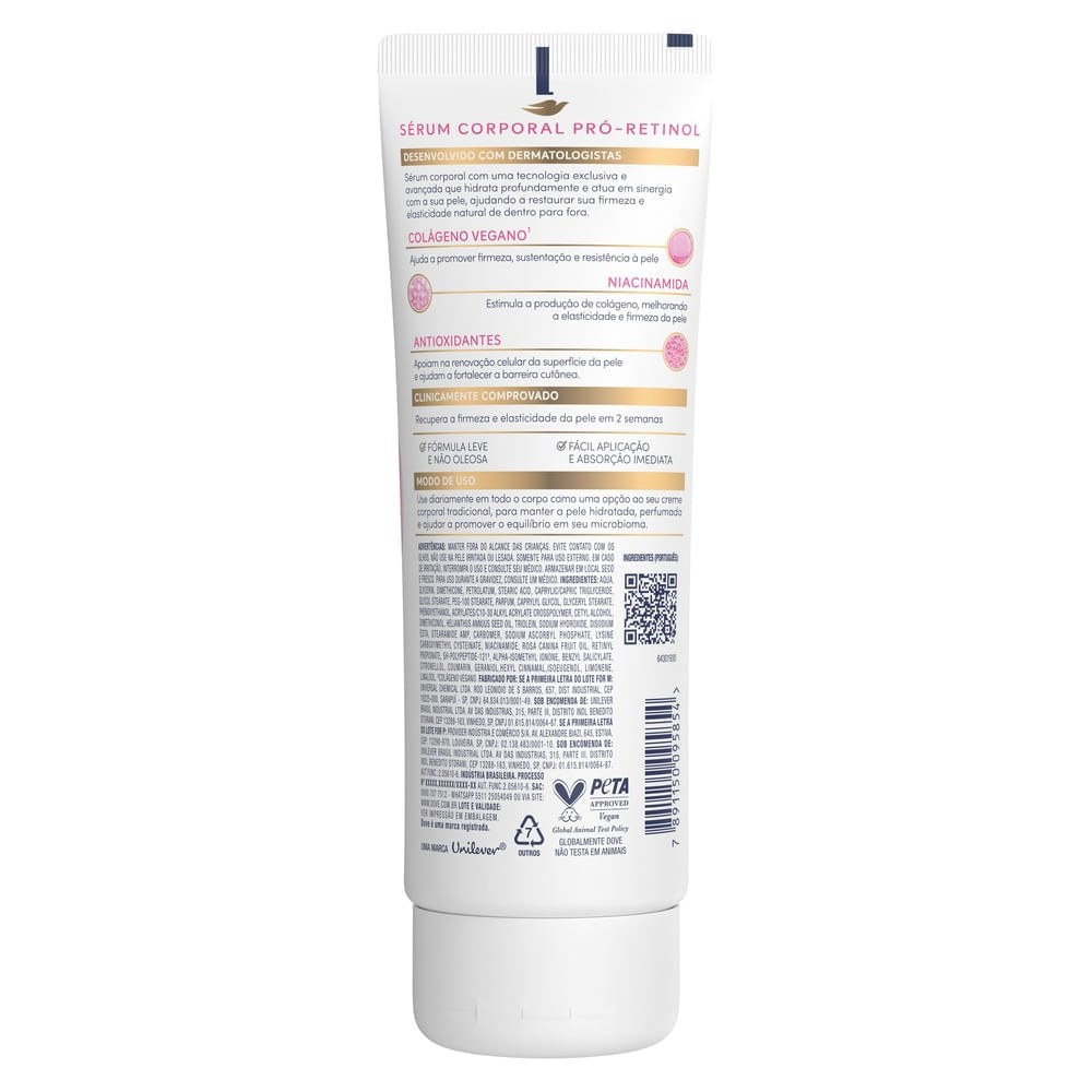 Sérum Corporal Dove Hidratante com Pró-Retinol Firmador 180ml — imagem 3 | Farmácia Resyla