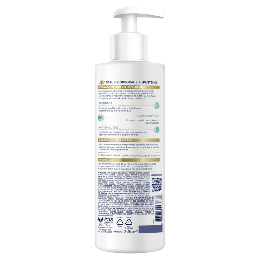 Sérum Corporal Dove Lipi-Pantenol + Dermo Regenerador 380ml — imagem 2 | Farmácia Resyla
