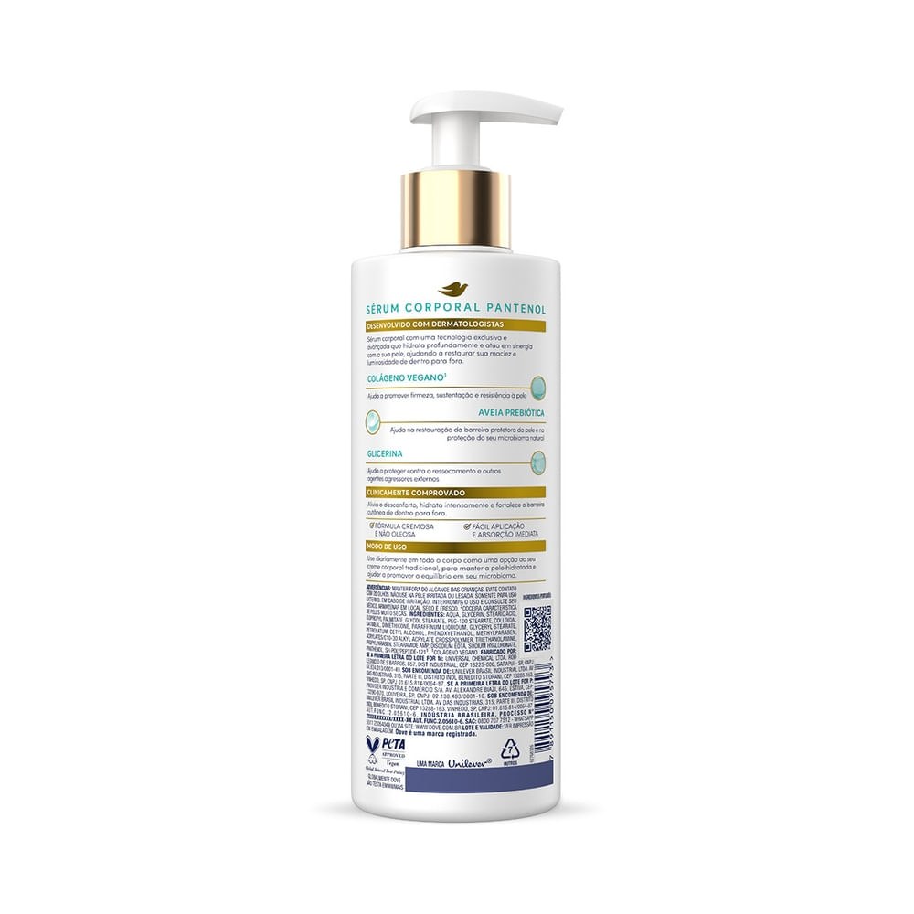 Sérum Corporal Dove Pantenol Dermo Reparador Sem Perfume 380ml — imagem 2 | Farmácia Resyla