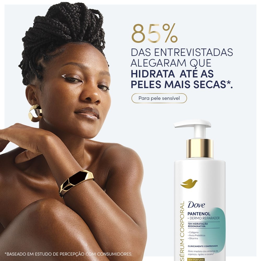 Sérum Corporal Dove Pantenol Dermo Reparador Sem Perfume 380ml — imagem 3 | Farmácia Resyla