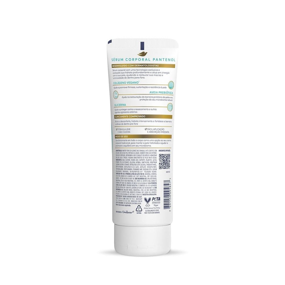 Sérum Dove Hidratante Corporal sem Perfume Pantenol + Dermo Reparador 180ml — imagem 4 | Farmácia Resyla