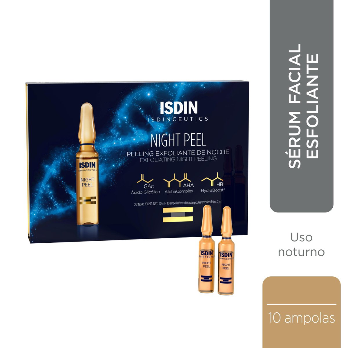 Sérum Esfoliante Noturno Isdinceutics Night Peel - 10u — imagem 2 | Farmácia Resyla