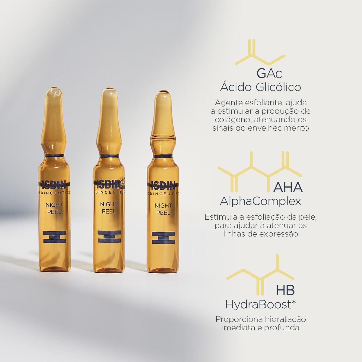 Sérum Esfoliante Noturno Isdinceutics Night Peel - 10u — imagem 4 | Farmácia Resyla
