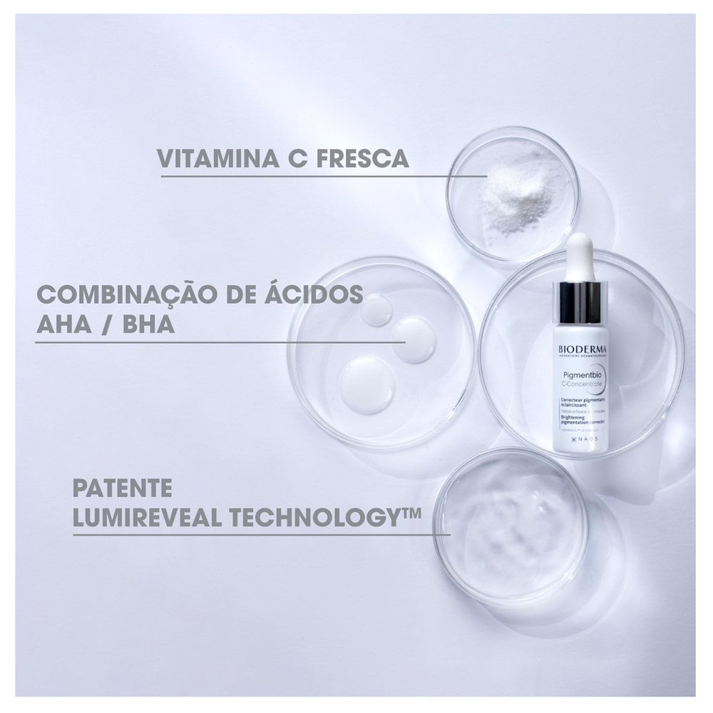 Sérum Facial Bioderma Pigmentbio C-Concentrate Clareador e Antioxidante 15ml — imagem 4 | Farmácia Resyla