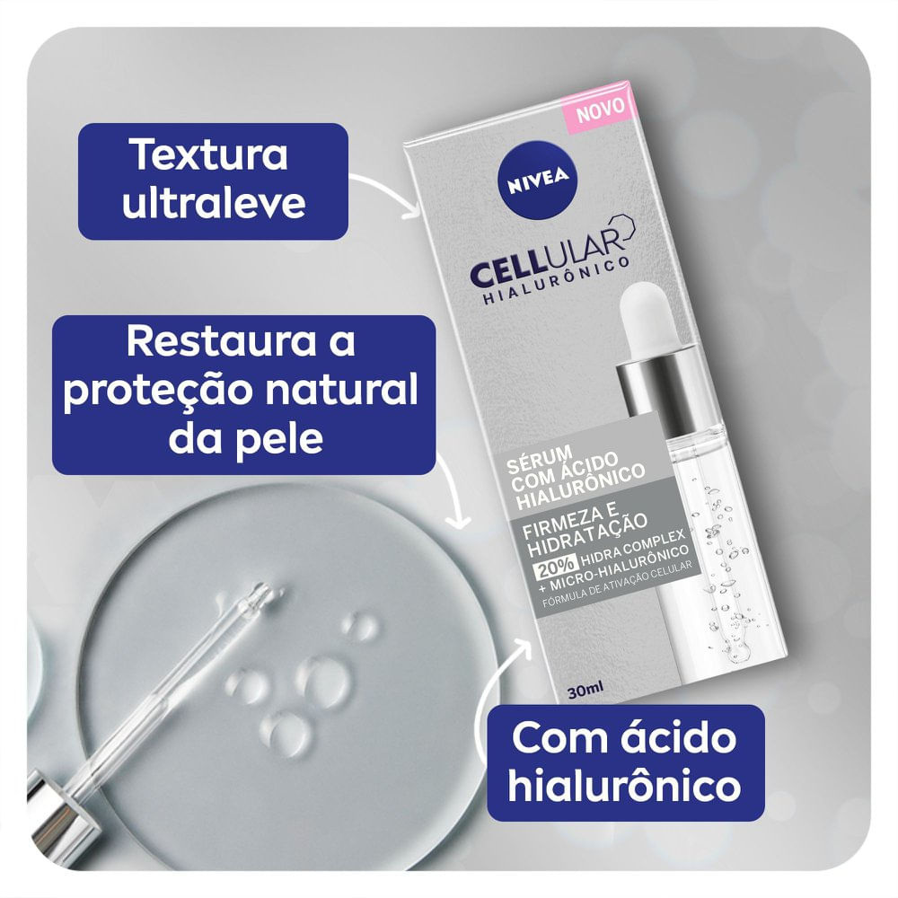 Sérum Facial Nivea Cellular com Ácido Hialurônico 30ml — imagem 3 | Farmácia Resyla