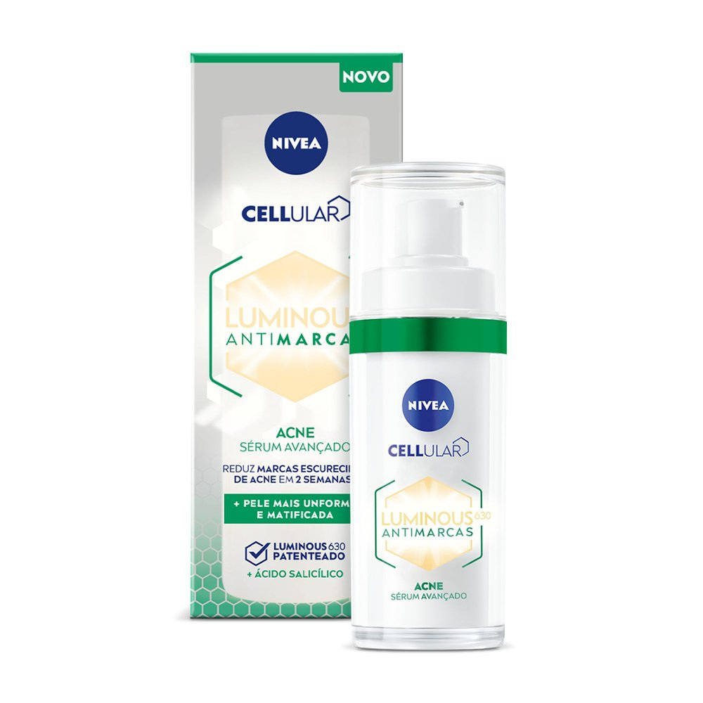 Sérum Facial Nivea Cellular Luminous 630 Antimarcas Acne FPS 60 30ml — Nivea | Farmácia Resyla
