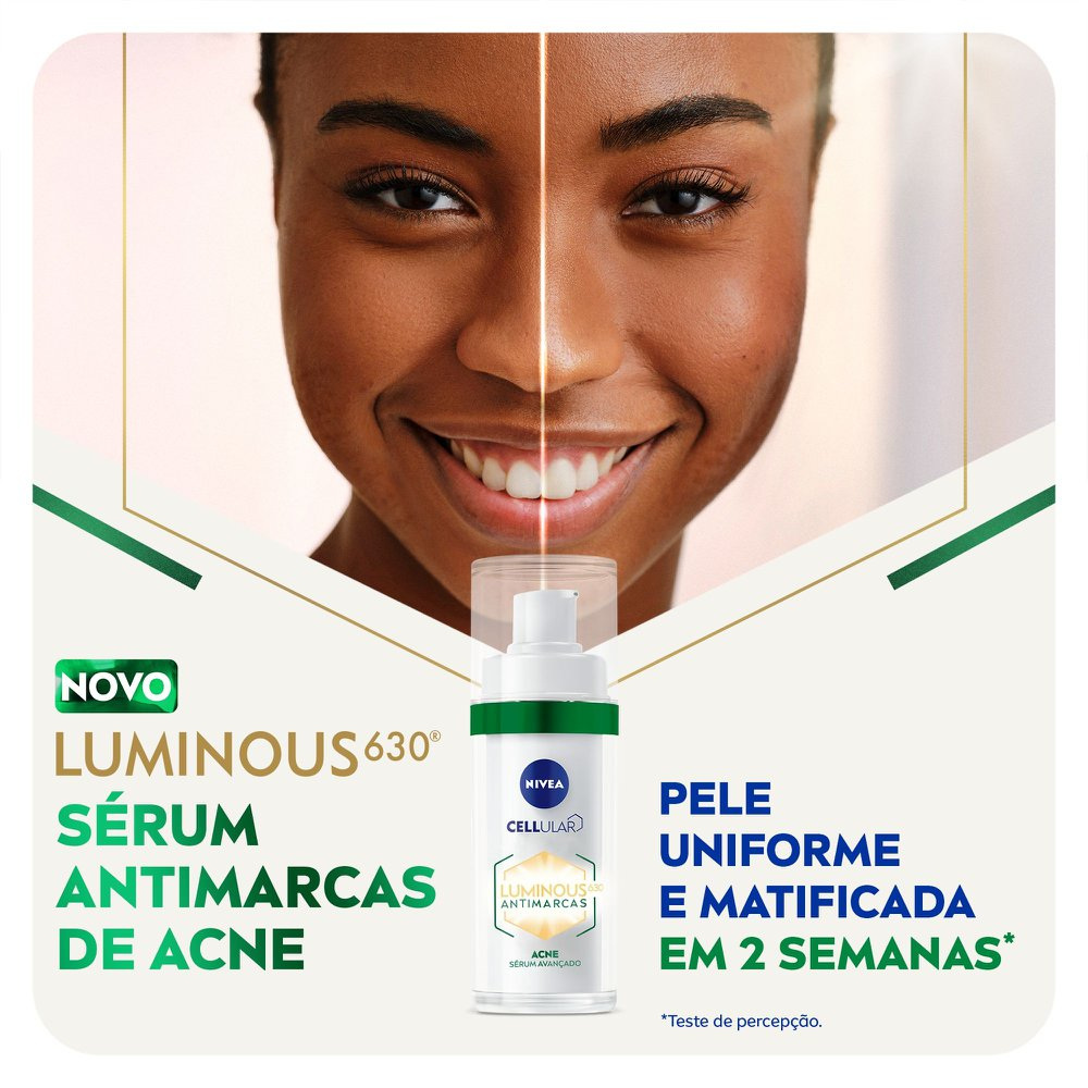 Sérum Facial Nivea Cellular Luminous 630 Antimarcas Acne FPS 60 30ml — imagem 2 | Farmácia Resyla