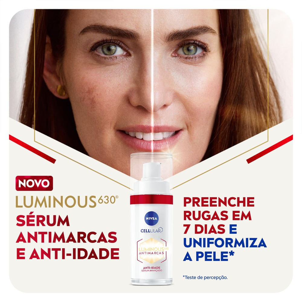 Sérum Facial Nivea Cellular Luminous 630 Antimarcas Anti Idade com Ácido Hialurônico 30ml — imagem 3 | Farmácia Resyla