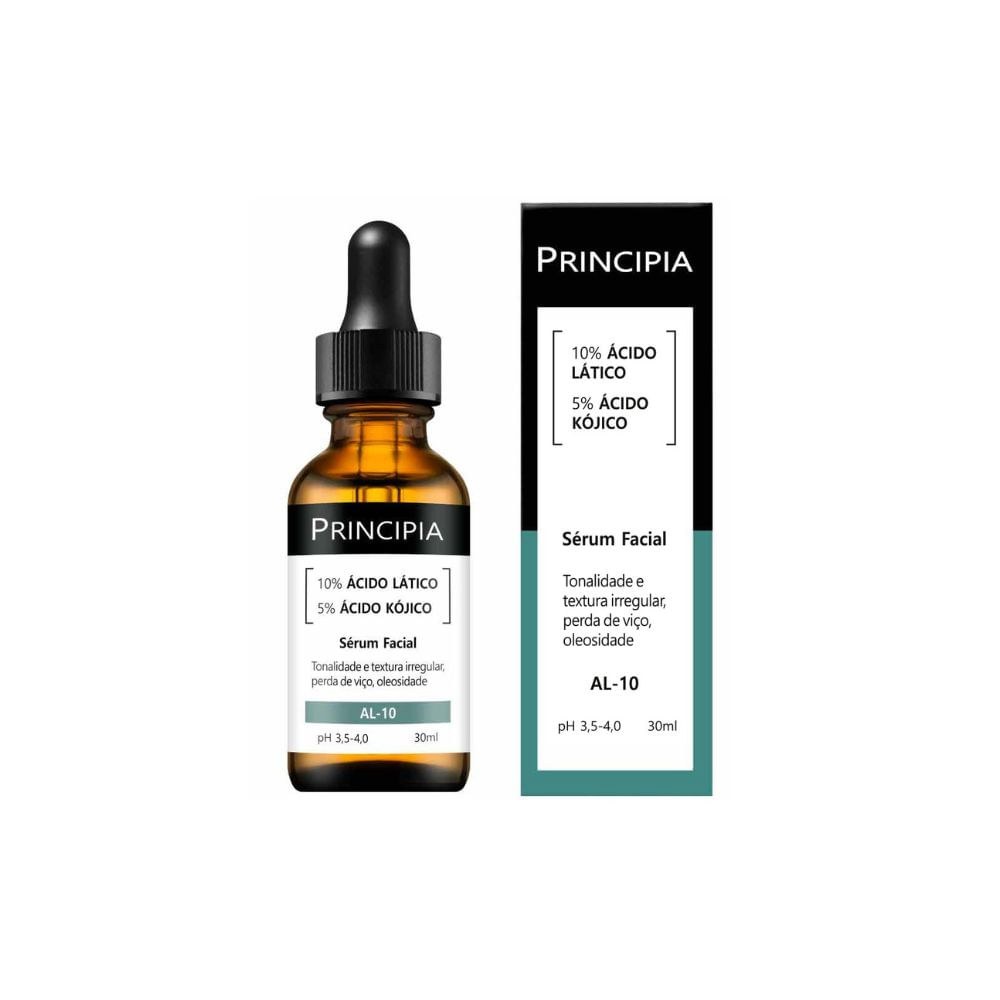 Sérum Facial Principia Renovador AL-10 com Ácido Lático 10% e Ácido Kójico 5% 30ml — Principia | Farmácia Resyla