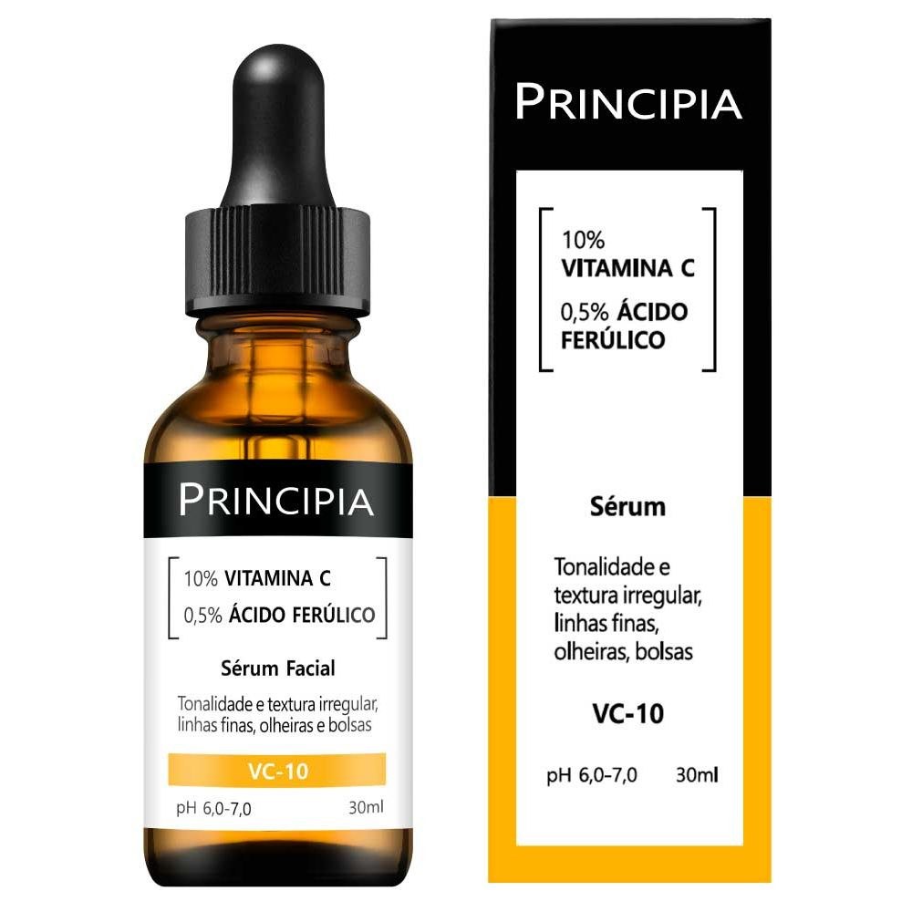 Sérum Facial Principia VC-10 com 10% Vitamina C e 0,5% Ácido Ferúlico 30ml — Principia | Farmácia Resyla