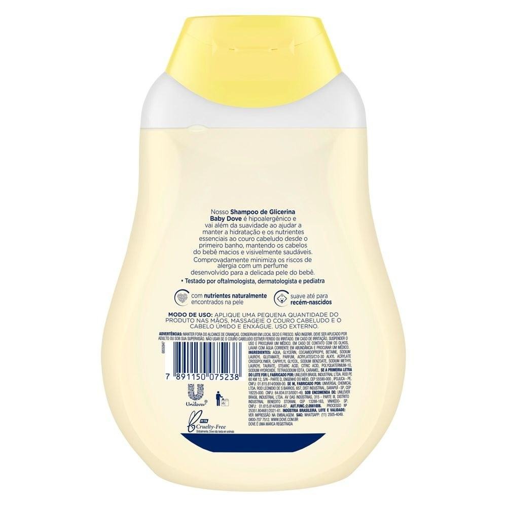 Shampoo de Glicerina Baby Dove Hidratação Glicerinada 400ml — imagem 3 | Farmácia Resyla