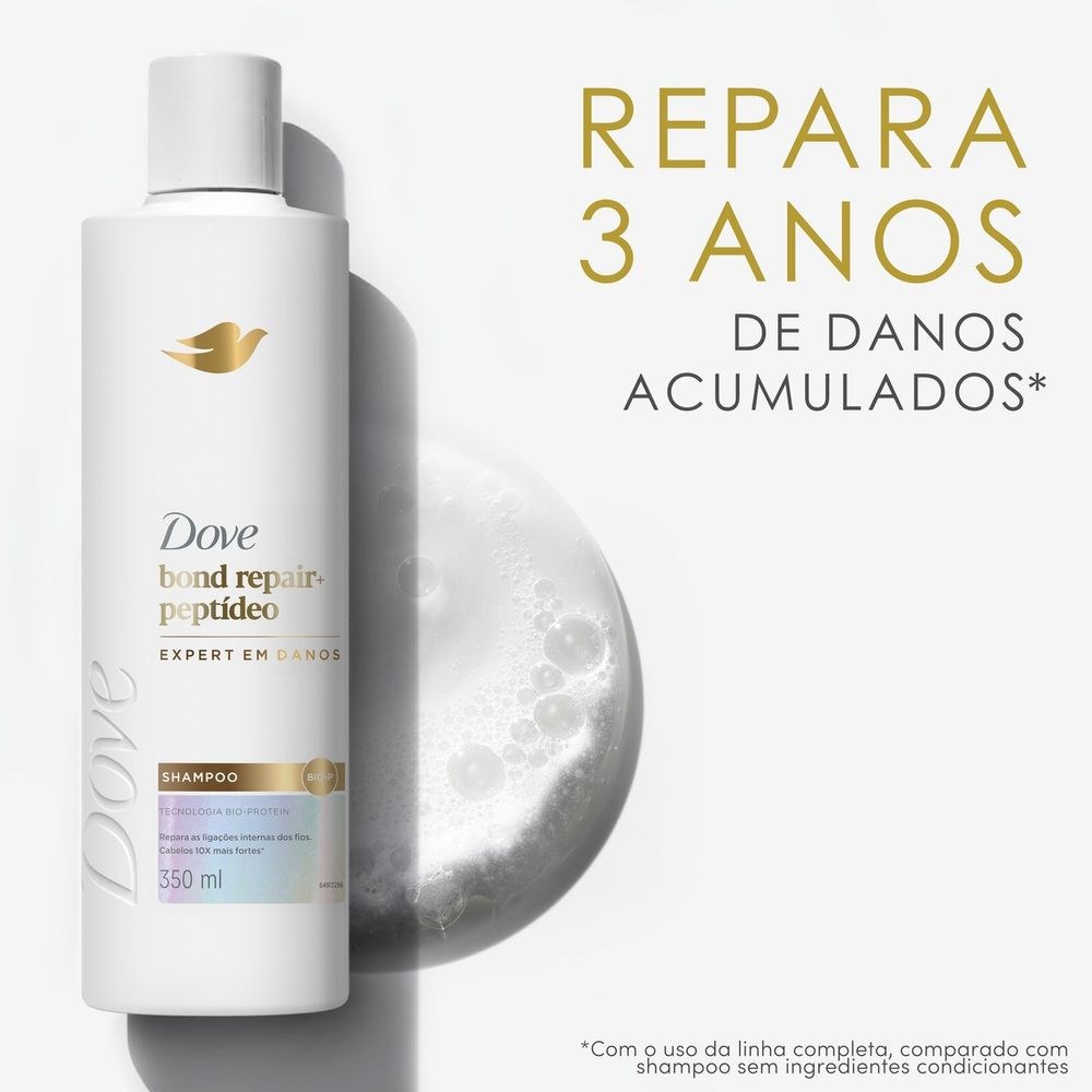 Shampoo Dove Bond Repair + Peptídeo 350ml — imagem 4 | Farmácia Resyla