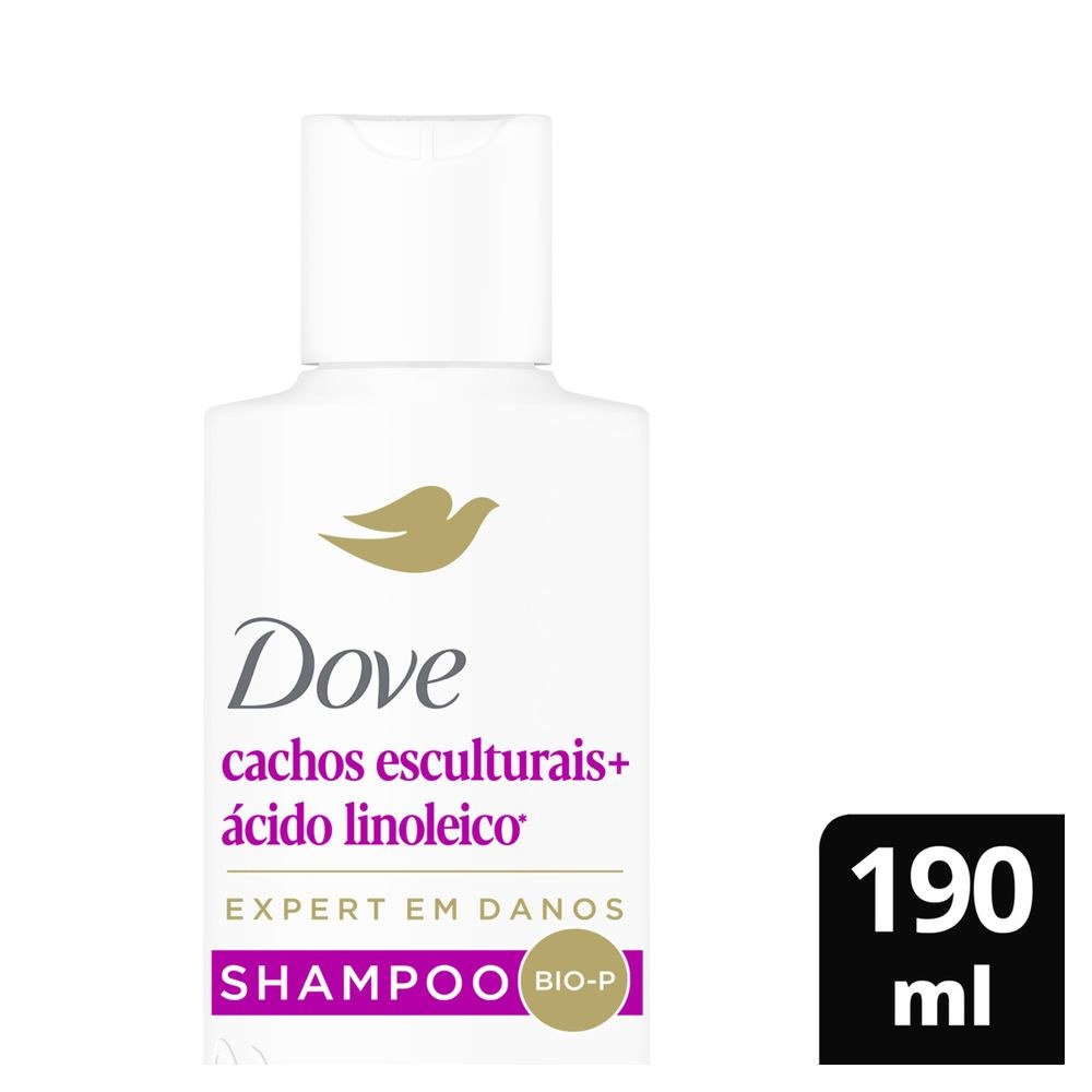 Shampoo Dove Cachos Esculturais + Ácido Linoleico 190ml — Dove | Farmácia Resyla