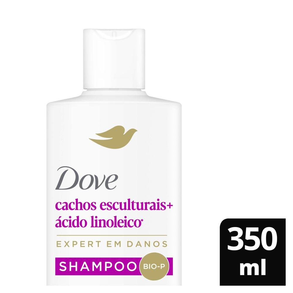 Shampoo Dove Cachos Esculturais + Ácido Linoleico 350ml — Dove | Farmácia Resyla