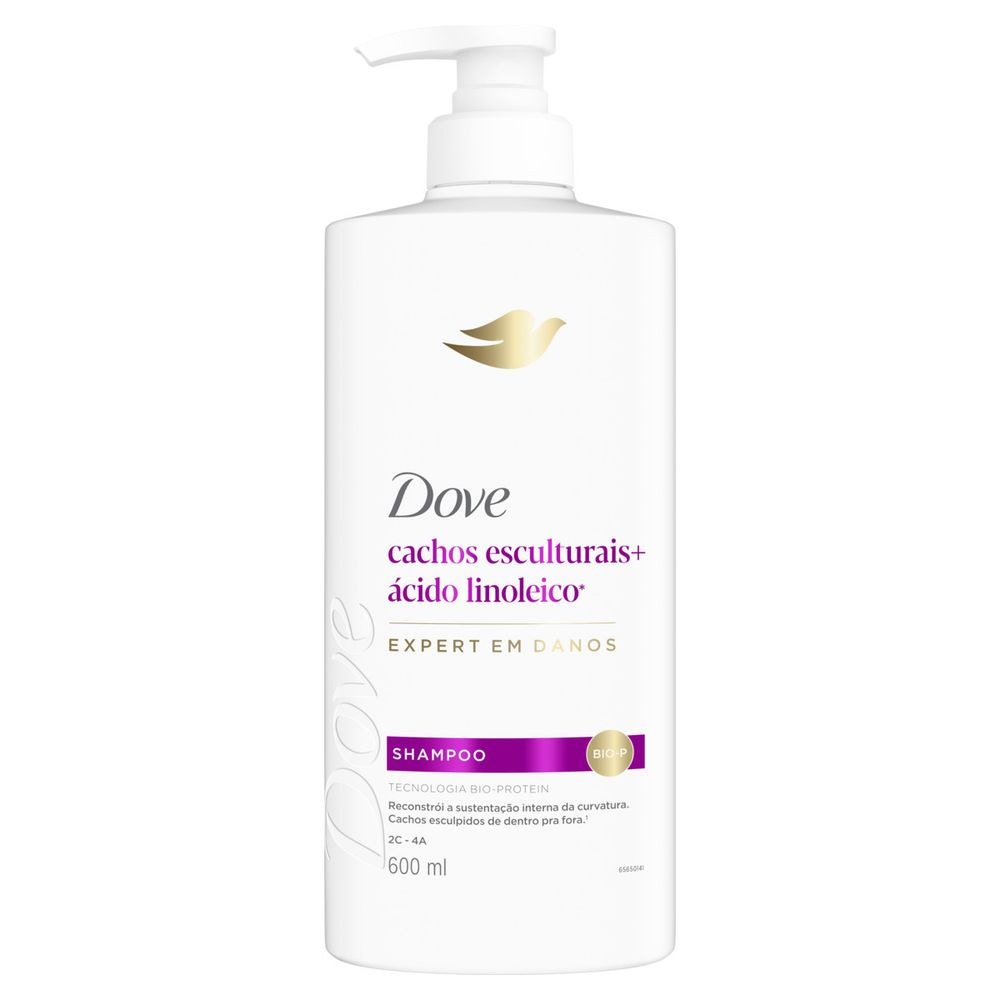 Shampoo Dove Cachos Esculturais + Ácido Linoleico 600ml — imagem 2 | Farmácia Resyla