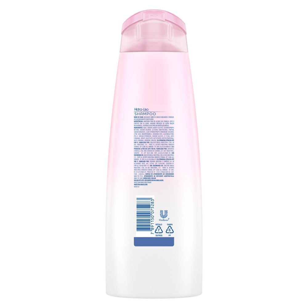 Shampoo Dove Hidra-Liso + Hialurônico 400ml — imagem 3 | Farmácia Resyla