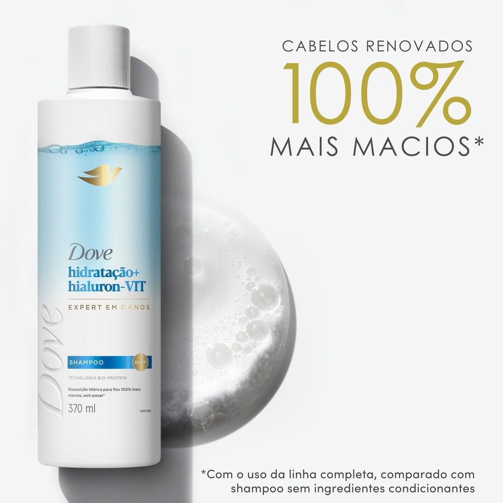 Shampoo Dove Hidratação + Hialuron-Vit 370ml — imagem 4 | Farmácia Resyla