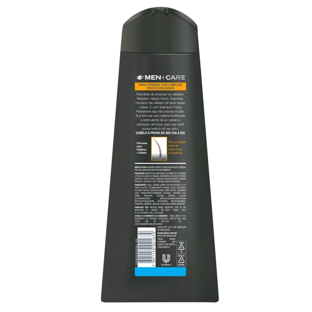 Shampoo Dove Men Care 2 Em 1 Força Resistente 400ml — imagem 3 | Farmácia Resyla