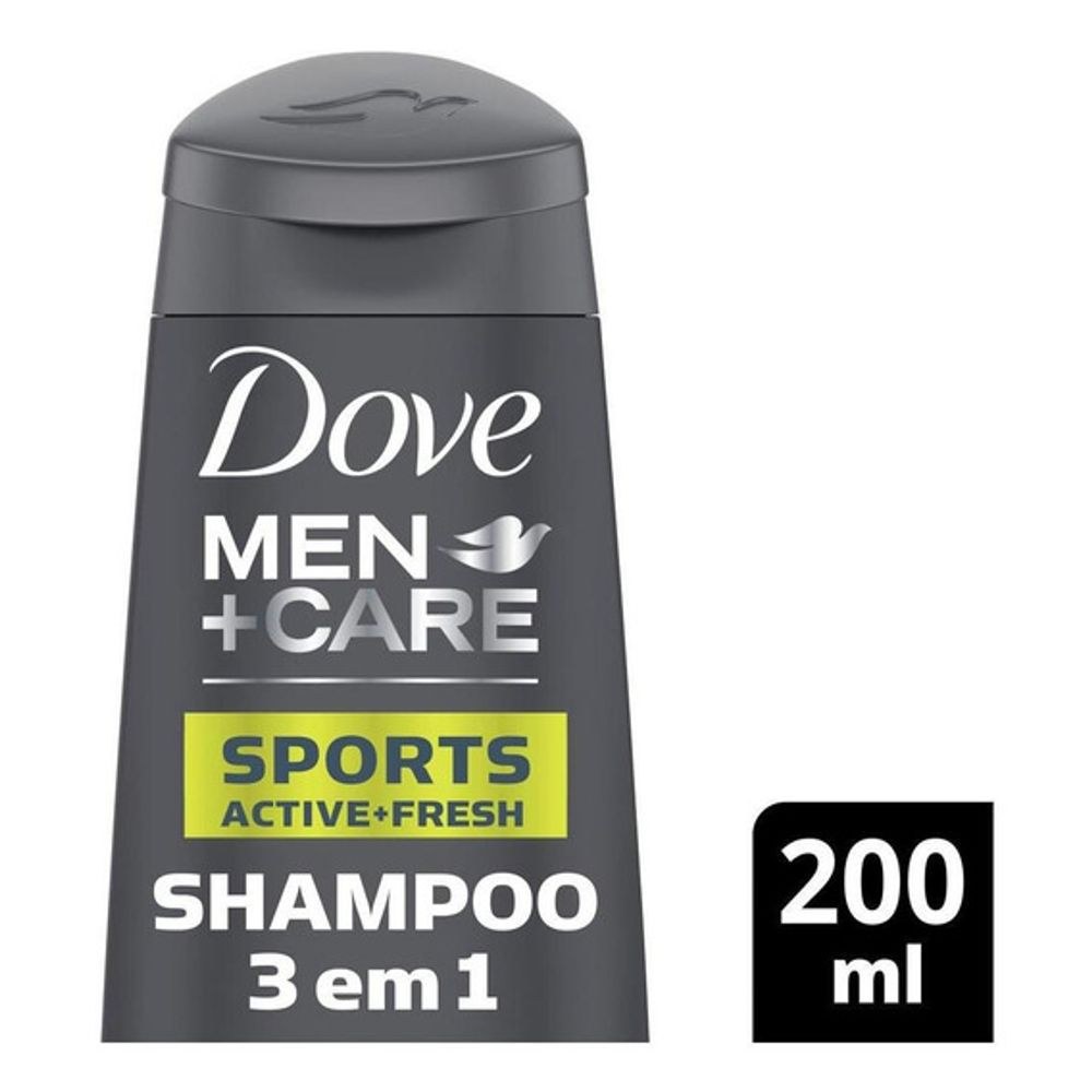 Shampoo Dove Men+Care Sports 3 em 1 200ml — Dove | Farmácia Resyla