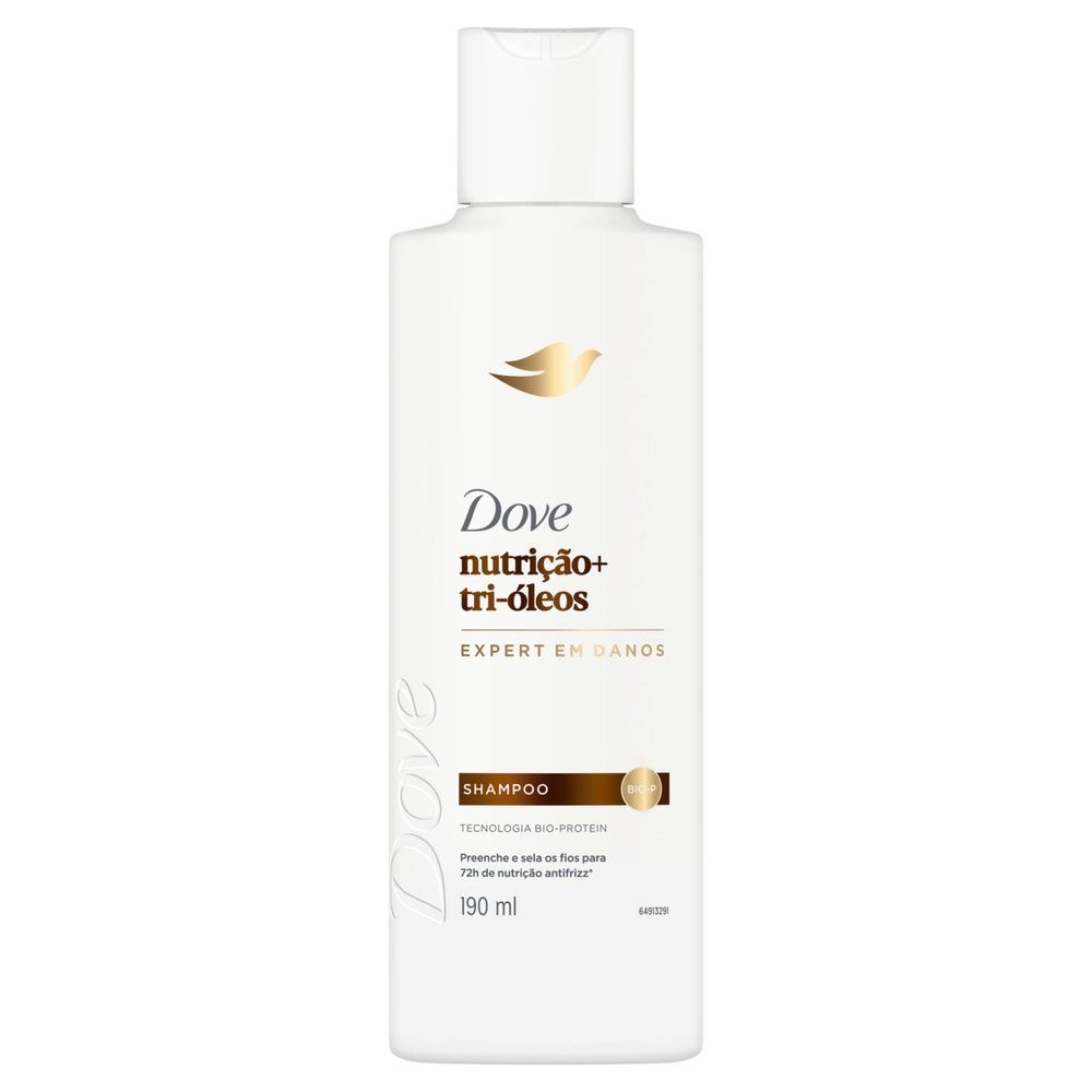 Shampoo Dove Nutrição + Tri-Óleos 190ml — Dove | Farmácia Resyla