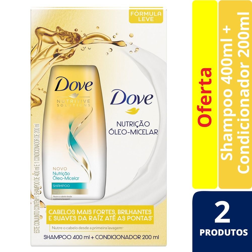 Shampoo Dove Oleo Micelar 400ml+condicionador Dove Oleo Micelar 200ml — imagem 2 | Farmácia Resyla
