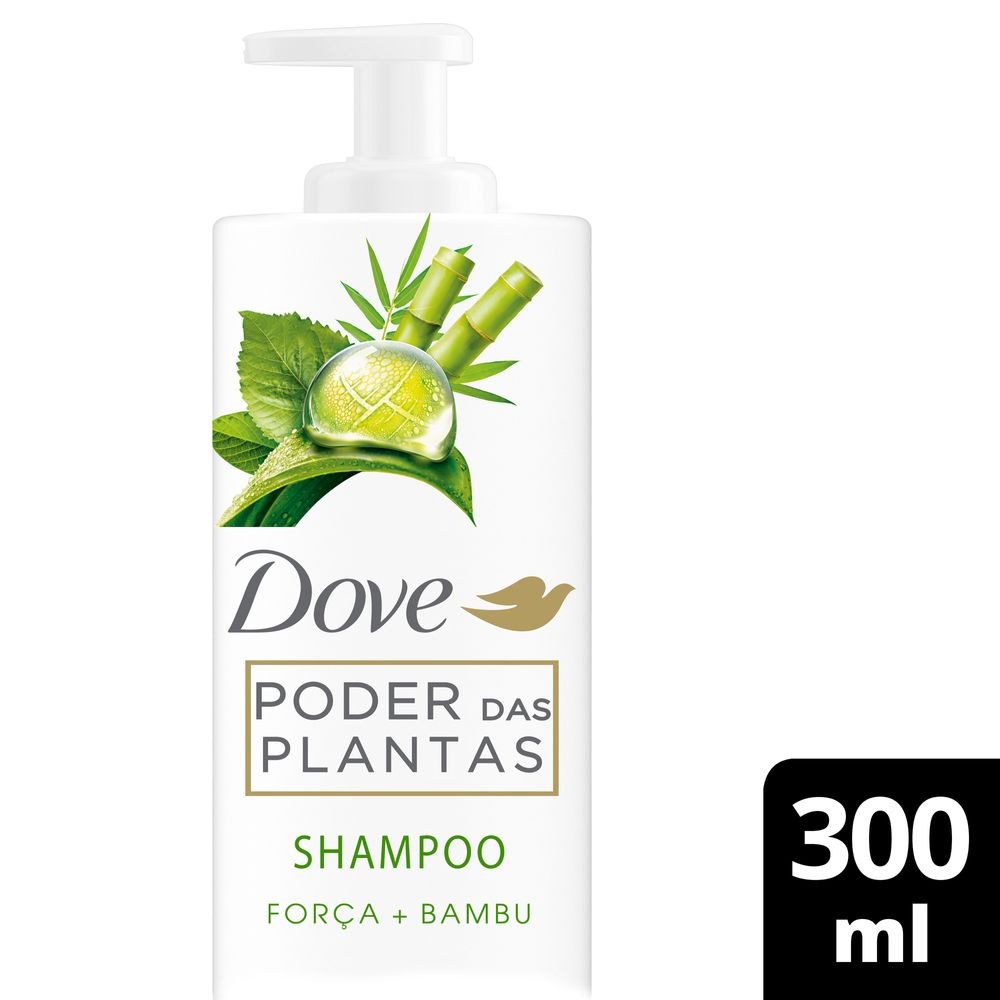 Shampoo Dove Poder das Plantas Força + Bambu 300ml — Dove | Farmácia Resyla