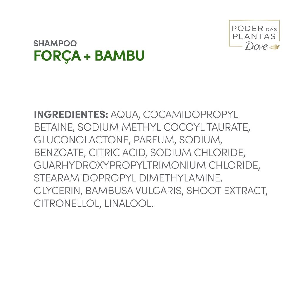 Shampoo Dove Poder das Plantas Força + Bambu 300ml — imagem 4 | Farmácia Resyla