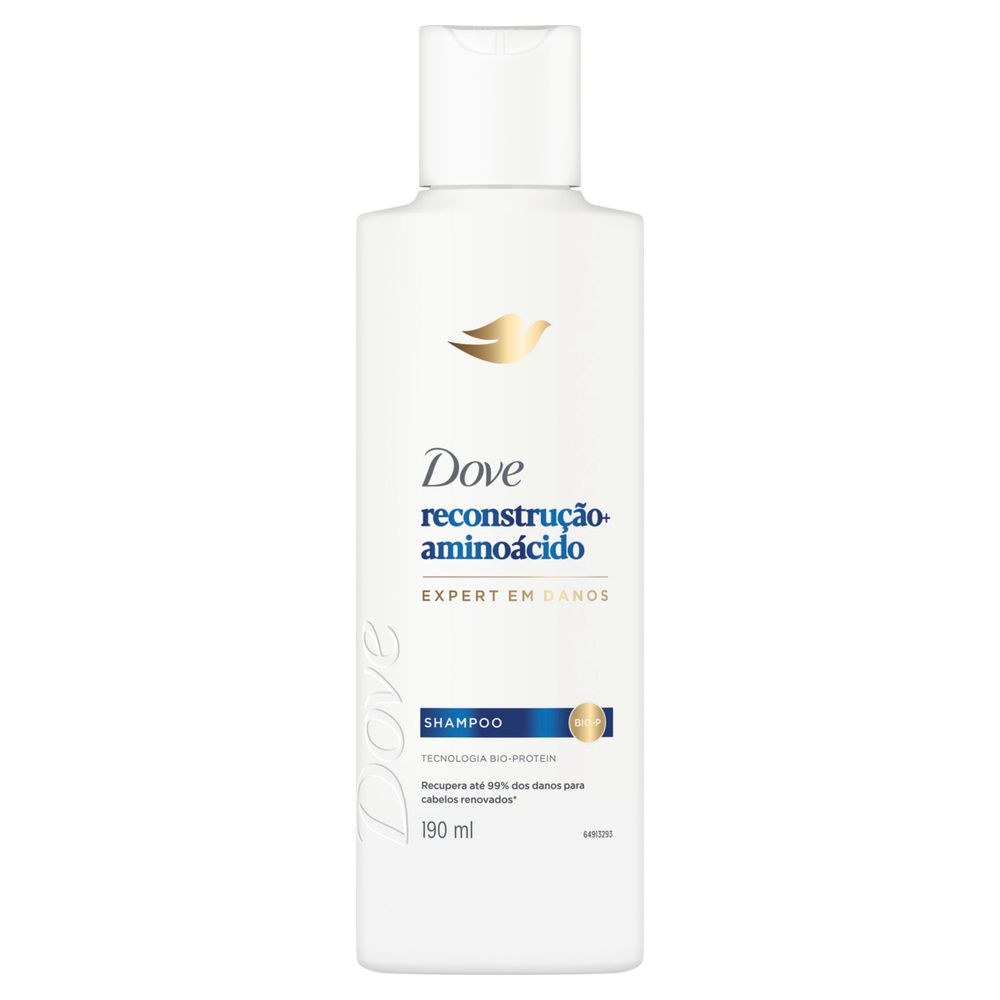 Shampoo Dove Reconstrução + Aminoácido 190ml — Dove | Farmácia Resyla