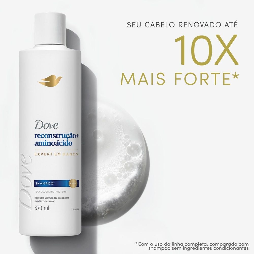 Shampoo Dove Reconstrução + Aminoácido 370ml — imagem 4 | Farmácia Resyla