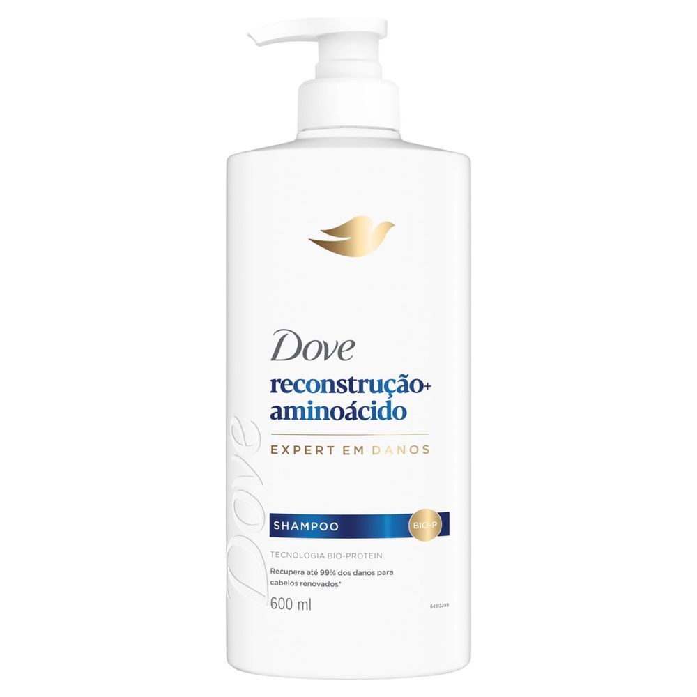 Shampoo Dove Reconstrução + Aminoácido Frasco 600ml — Dove | Farmácia Resyla