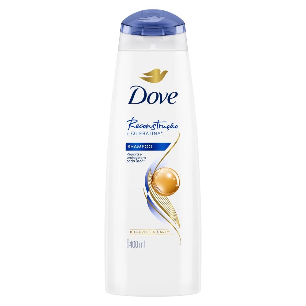 Shampoo Dove Reconstrução + Queratina 400ml — imagem 2 | Farmácia Resyla