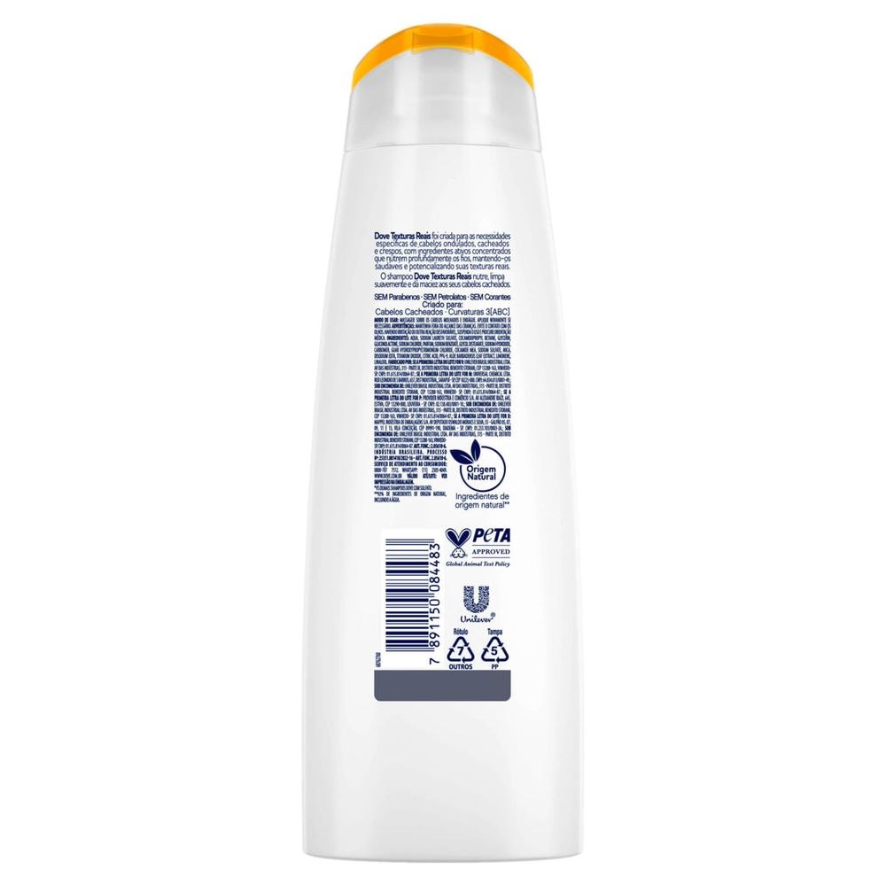 Shampoo Dove Texturas Reais Cacheados 400ml — imagem 2 | Farmácia Resyla