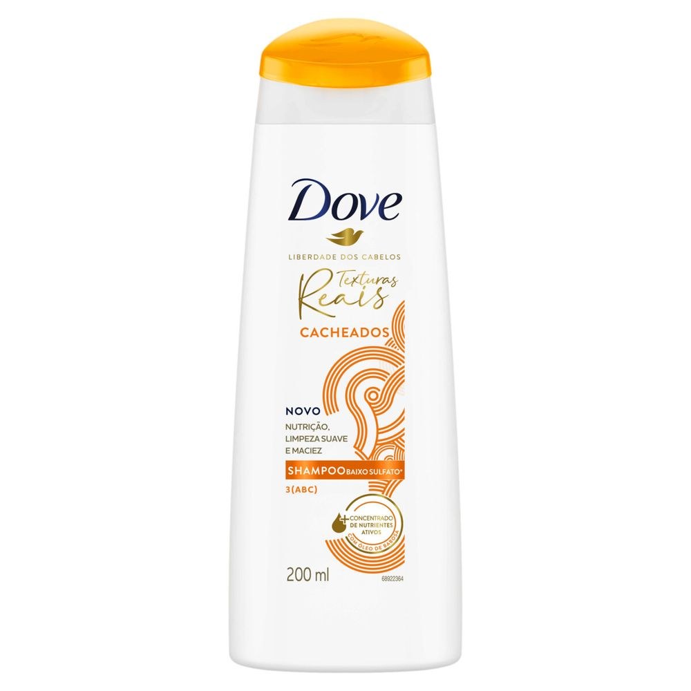 Shampoo Dove Texturas Reais Cacheados Frasco 200ml — Dove | Farmácia Resyla