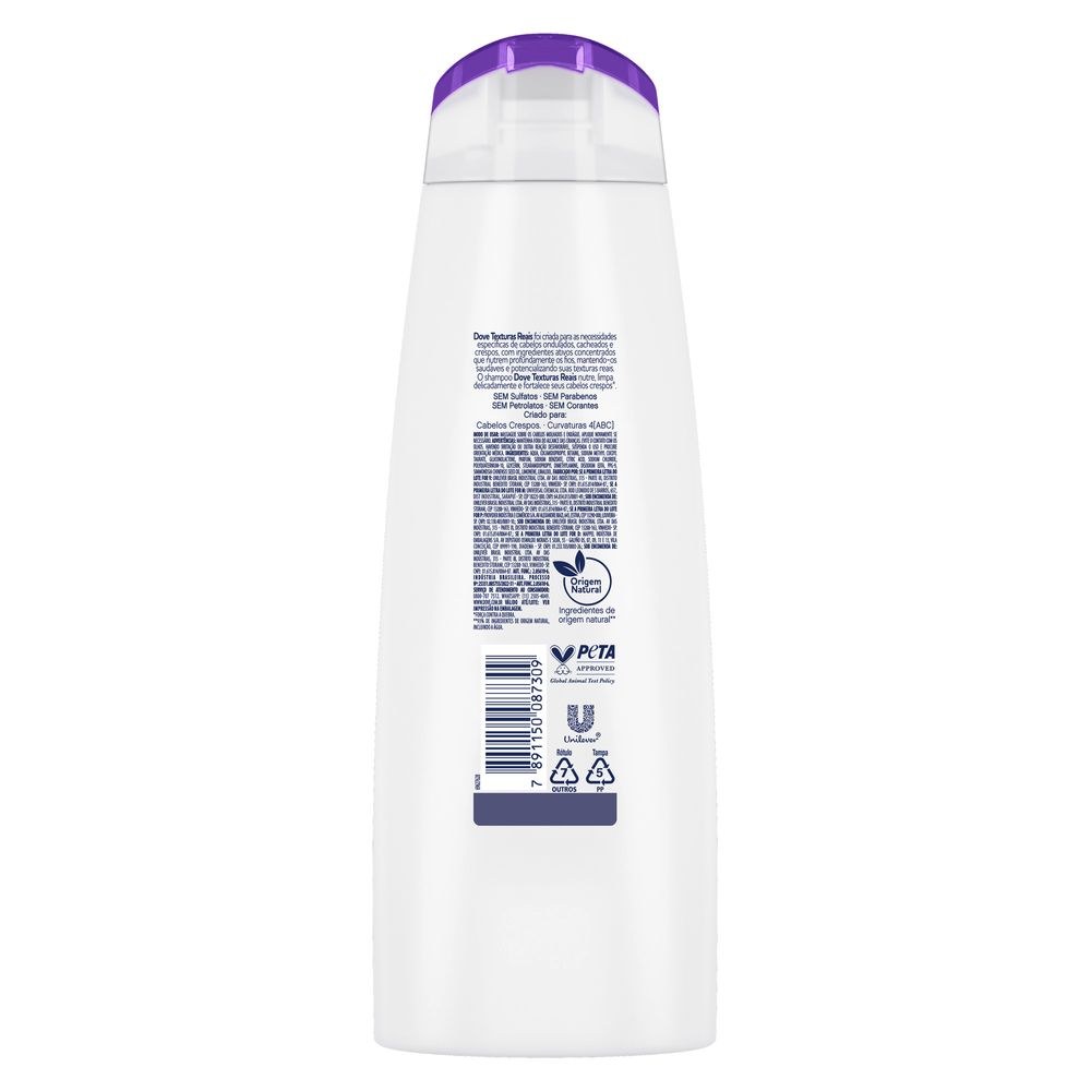 Shampoo Dove Texturas Reais Crespos 355ml — imagem 2 | Farmácia Resyla