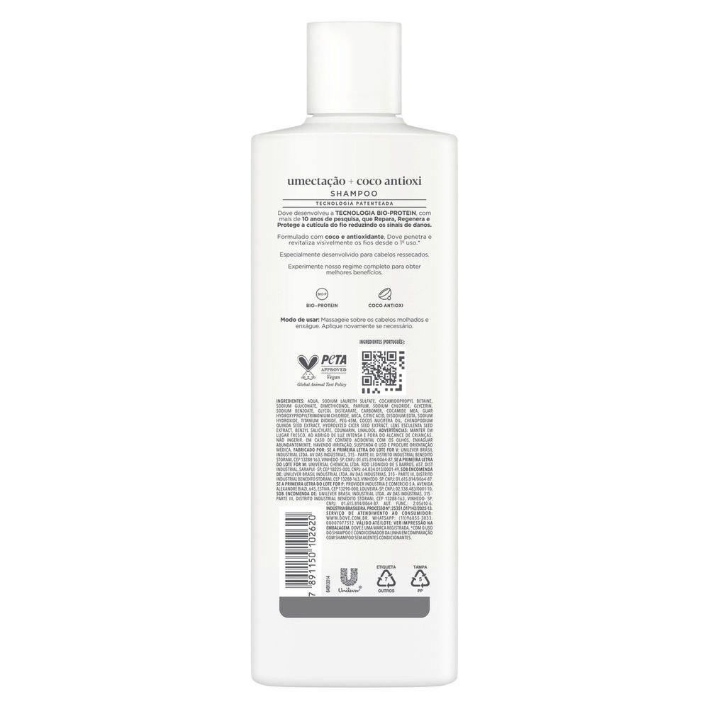 Shampoo Dove Umectação + Coco Antioxi 370ml — imagem 3 | Farmácia Resyla