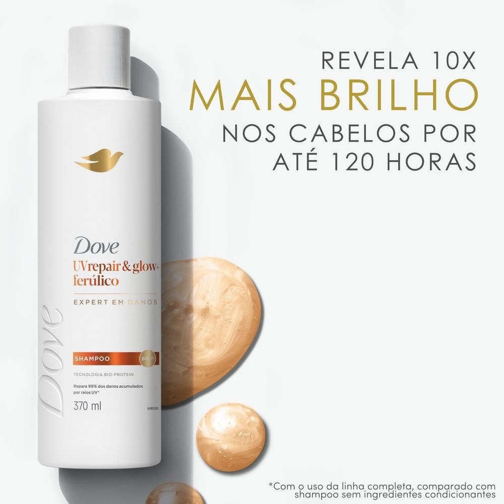 Shampoo Dove Uv Repair Glow + Ferúlico 370ml — imagem 4 | Farmácia Resyla