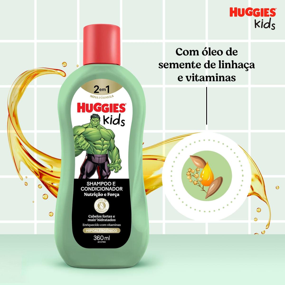 Shampoo Infantil Huggies Kids Hulk Nutrição e Força 360ml — imagem 4 | Farmácia Resyla