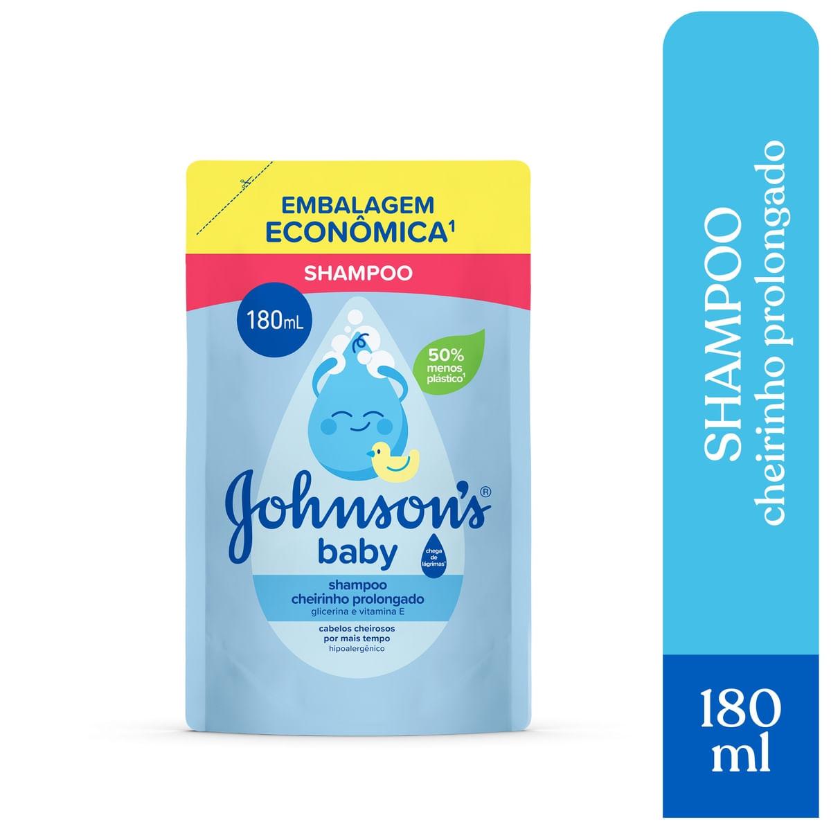 Shampoo Infantil Johnson's Baby Cheirinho Prolongado Refil 180ml — Johnsons Baby | Farmácia Resyla
