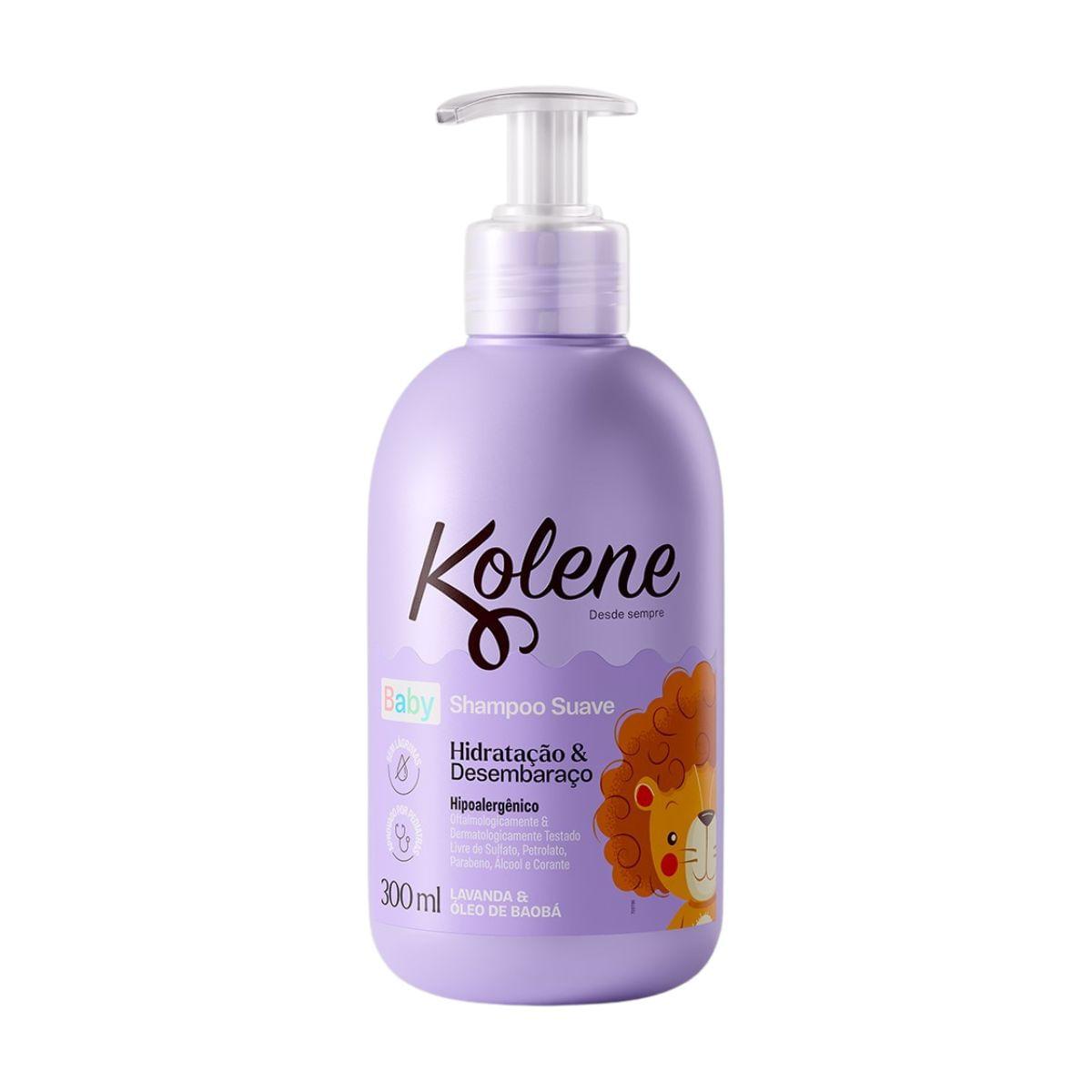 Shampoo Kolene Baby Suave Lavanda Óleo De Baobá Hidratação Desembaraço Frasco 300ml — Kolene | Farmácia Resyla