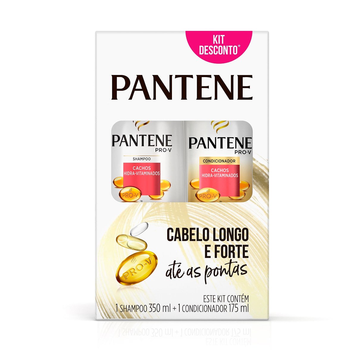 Shampoo Pantene Cachos Hidra-Vitaminados Cabelo Longo E Forte Até As Pontas 350ml + Condicionador Pantene Cachos Hidra-Vitaminados Cabelo Longo E Fort — Pantene | Farmácia Resyla