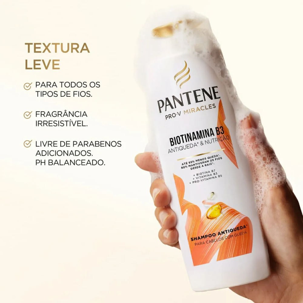 Shampoo Pantene Pro-V Miracles Biotinamina B3 Antiquebra & Nutrição 510ml — imagem 2 | Farmácia Resyla
