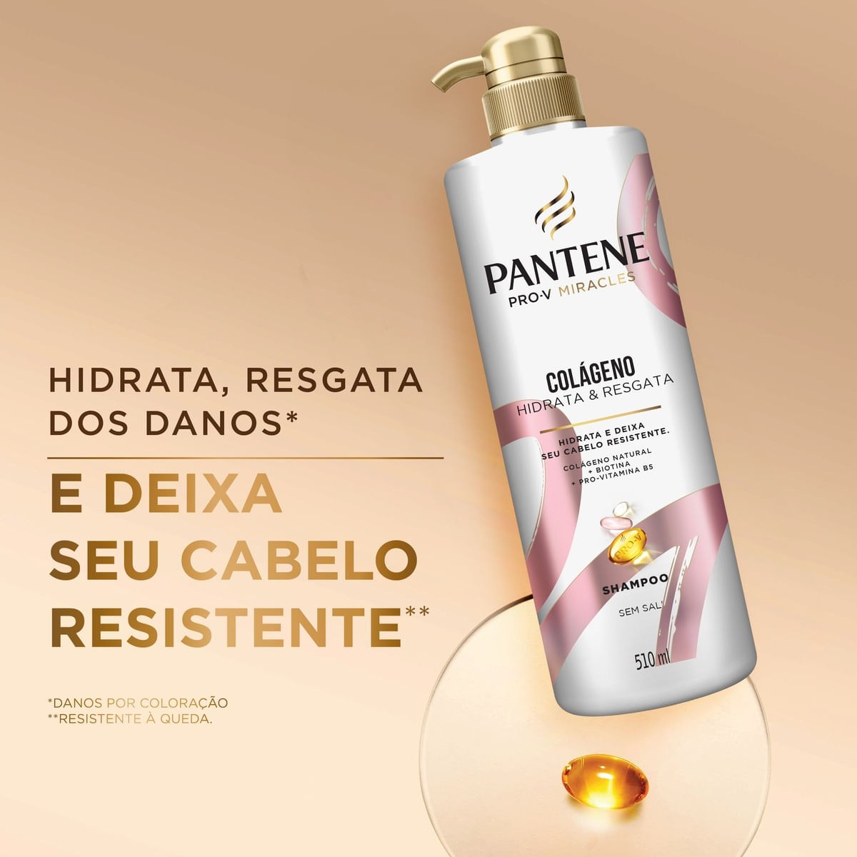 Shampoo Pantene Pro-V Miracles Colágeno Hidrata & Resgata 510ml — imagem 3 | Farmácia Resyla