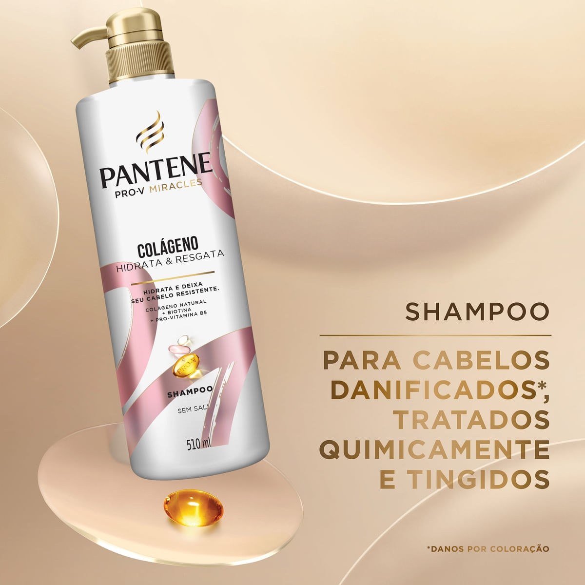 Shampoo Pantene Pro-V Miracles Colágeno Hidrata & Resgata 510ml — imagem 4 | Farmácia Resyla