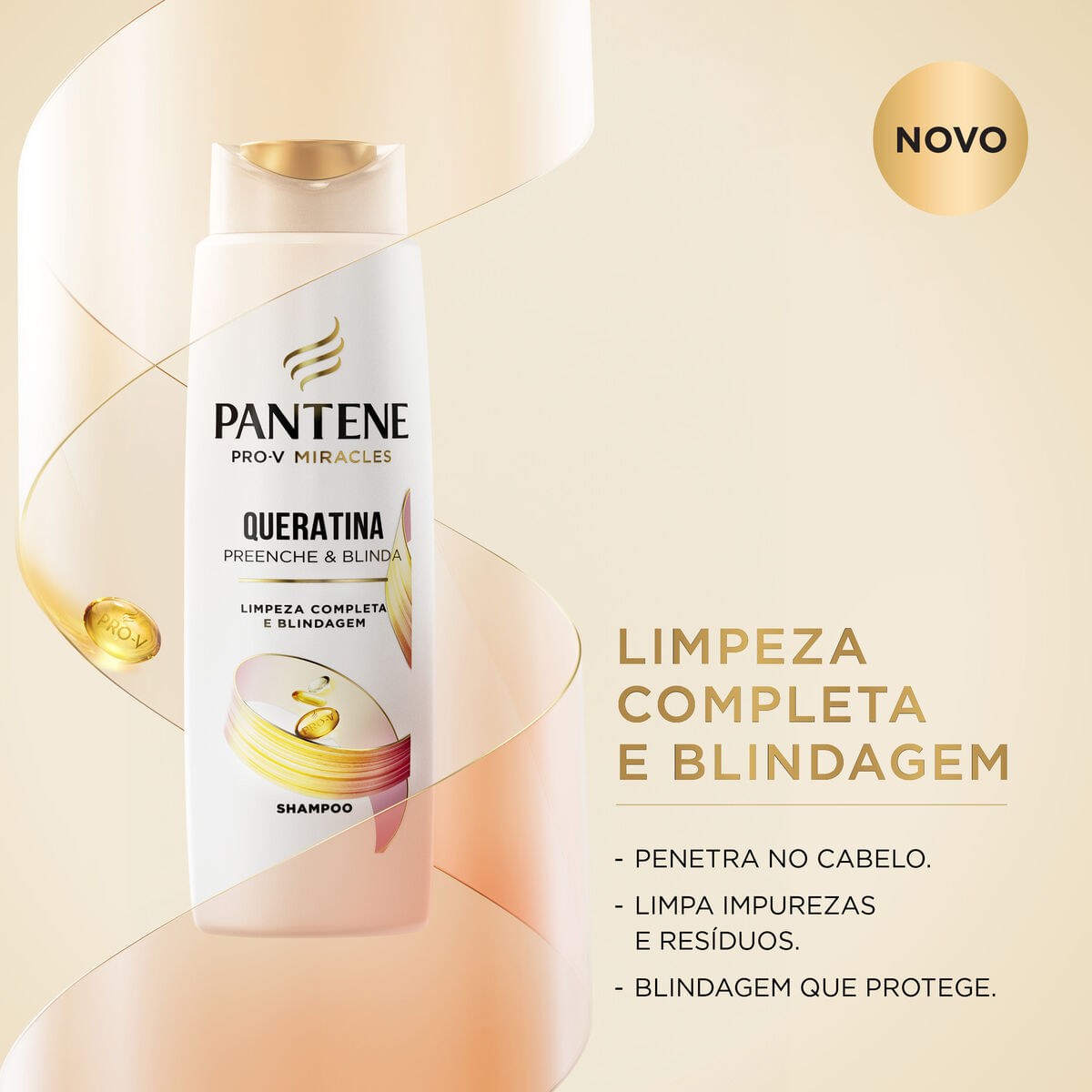 Shampoo Pantene Pro-V Miracles Queratina Preenche & Blinda 175ml — imagem 3 | Farmácia Resyla