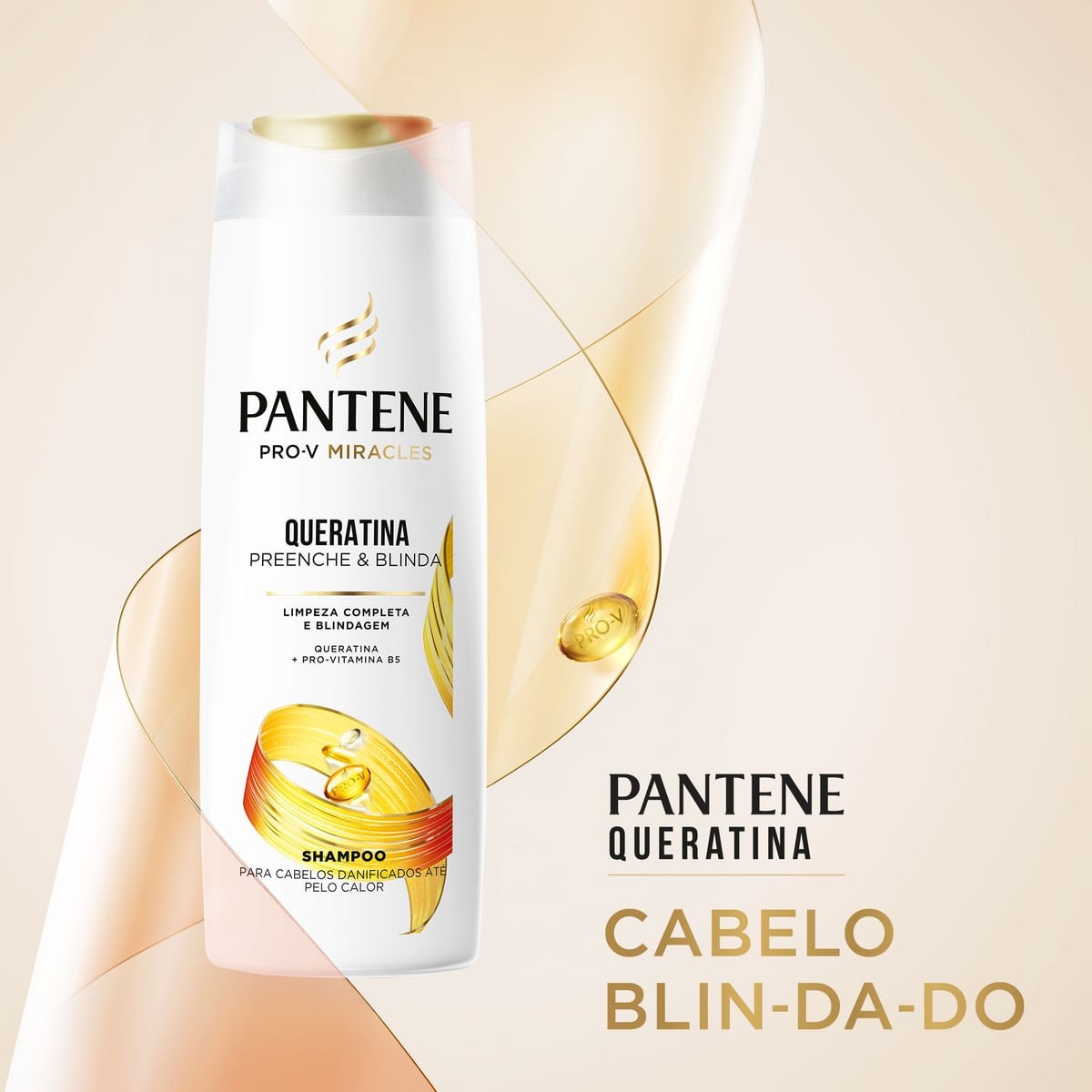Shampoo Pantene Pro-V Miracles Queratina Preenche & Blinda 300ml — imagem 2 | Farmácia Resyla