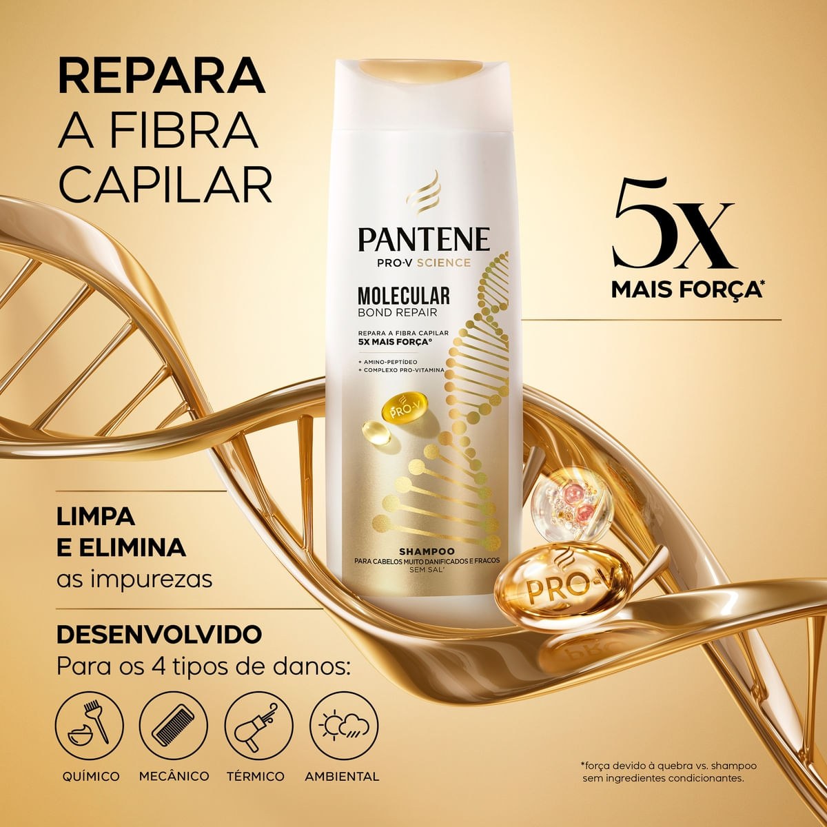 Shampoo Pantene Pro-V Science Molecular Bond Repair Shampoo 175ml — imagem 2 | Farmácia Resyla